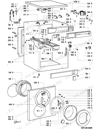 Схема №2 AWM 368 с изображением Обшивка для стиральной машины Whirlpool 481945328147