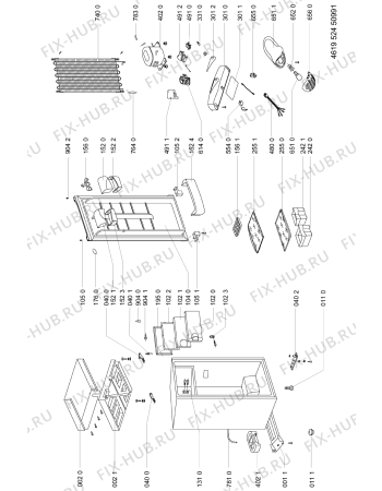 Схема №1 AM 138 с изображением Полка для холодильника Whirlpool 481245088181