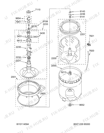 Схема №6 3UMTW5755TW с изображением Зажим Whirlpool 481949268603