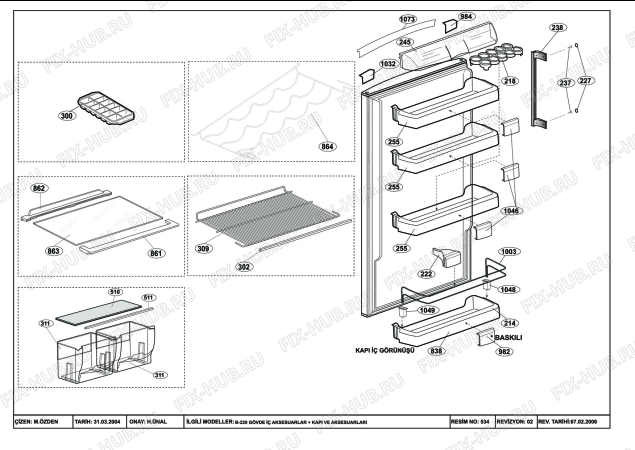 Схема №1 BLOMBERG SSM 1550 (6023412145) с изображением Часть корпуса для холодильника Beko 4391551600