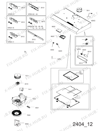 Схема №1 DBAG 65 AS X с изображением Спецнабор для электровытяжки Whirlpool 482000094758