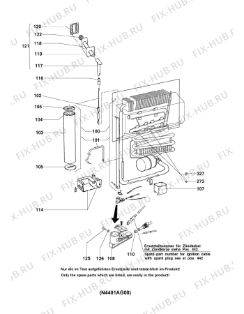 Взрыв-схема холодильника Electrolux RM6401LH - Схема узла Cooling generator