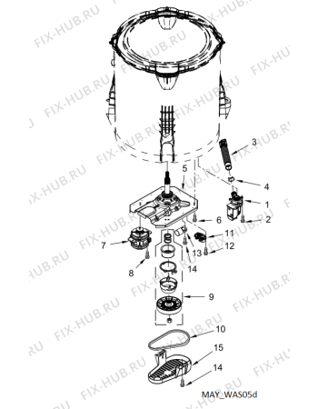 Схема №2 4KWTW4815FW с изображением Проводка для стиралки Whirlpool 482000098307