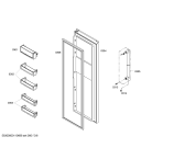 Схема №2 KAN58A50NE с изображением Дверь для холодильника Bosch 00244778