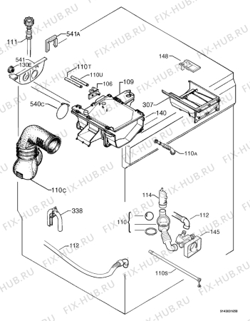 Взрыв-схема стиральной машины Simpson 45S558E - Схема узла Hydraulic System 272