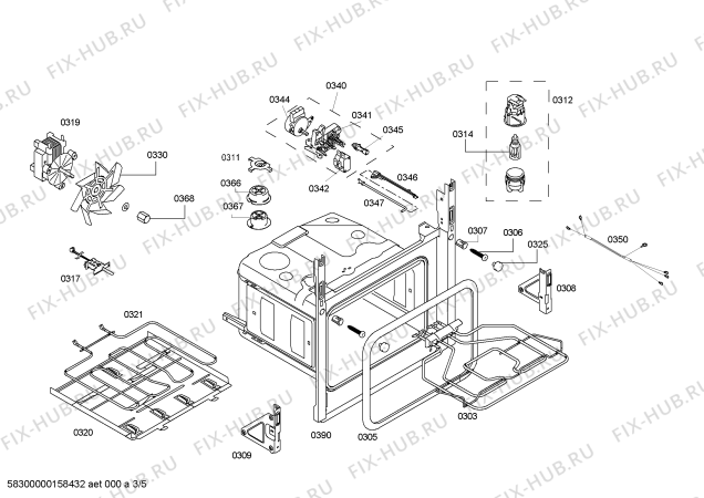 Схема №2 3HB669XP Horno.balay.py.2d.HB.E3_MCT.pt_carr.inx с изображением Модуль управления, запрограммированный для плиты (духовки) Bosch 00700148