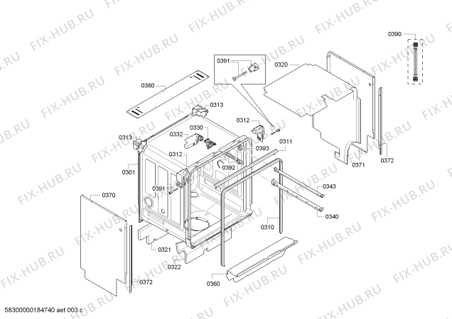 Схема №3 S513P60X3D, Excellent, Made in Germany с изображением Кабель для посудомоечной машины Bosch 12016147