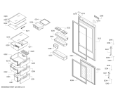 Схема №1 KGV36XK2OR, Bosch с изображением Дверь морозильной камеры для холодильника Bosch 00717679