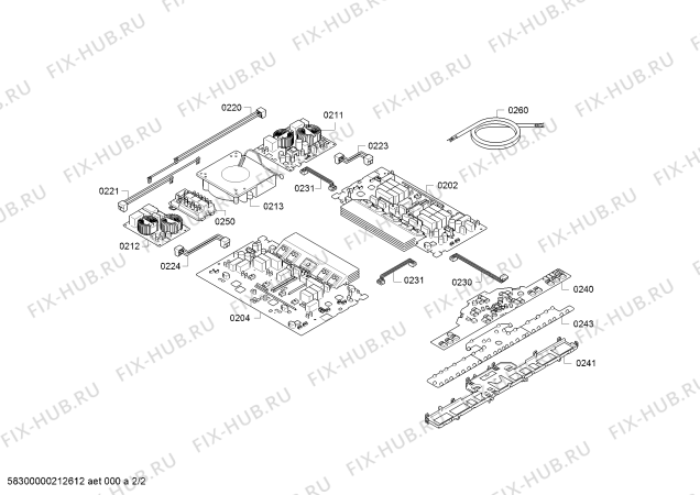 Схема №2 T48FT23X0 с изображением Индукционная конфорка для электропечи Bosch 11028931
