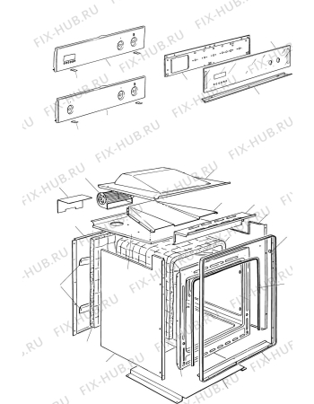 Схема №3 DMFPW с изображением Обшивка для плиты (духовки) DELONGHI 032R71935