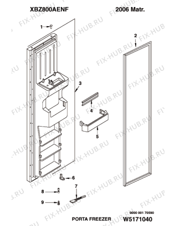 Схема №8 XBZ800AENF (F045537) с изображением Кулер для холодильника Indesit C00195335