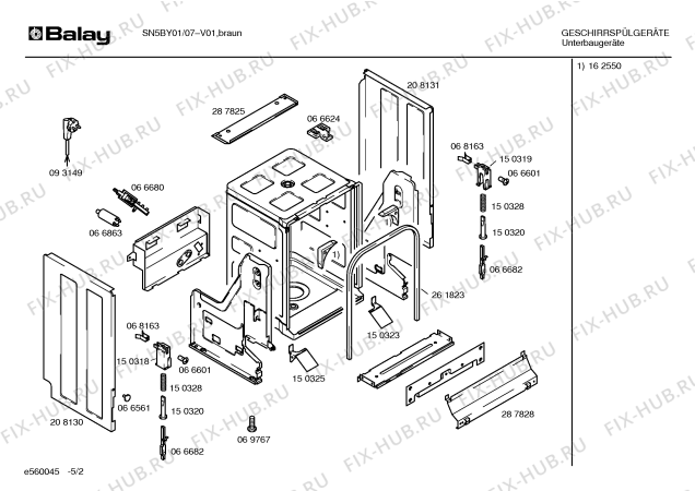Схема №4 SN5BY01 с изображением Ручка выбора программ для посудомоечной машины Bosch 00161421