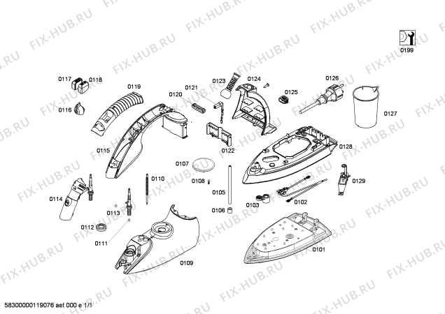 Схема №1 TDA8319 sensixx comfort с изображением Клапан для утюга (парогенератора) Bosch 00605654