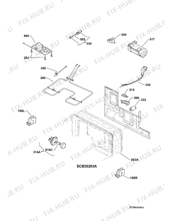 Взрыв-схема плиты (духовки) Electrolux EBCGL9 - Схема узла Electrical equipment 268