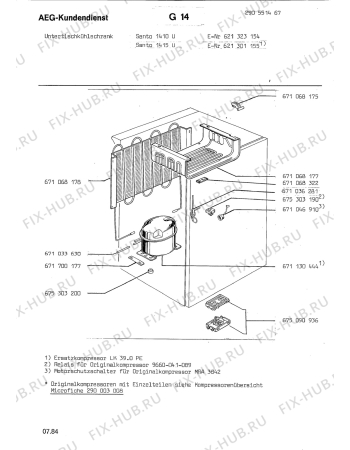 Схема №1 SANTO 145 N с изображением Шарнир для холодильника Aeg 8996710681751