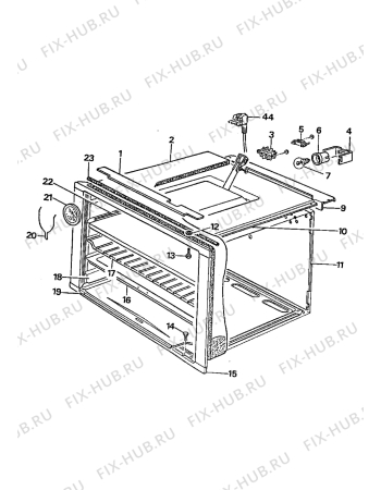 Взрыв-схема плиты (духовки) Electrolux GG610W1 - Схема узла Oven equipment