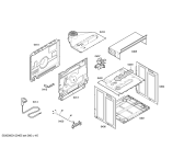Схема №3 HBN100551E с изображением Передняя часть корпуса для духового шкафа Bosch 00662468