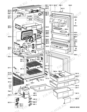 Схема №1 627.2.12 с изображением Лоток (форма) для холодильной камеры Whirlpool 481241858051