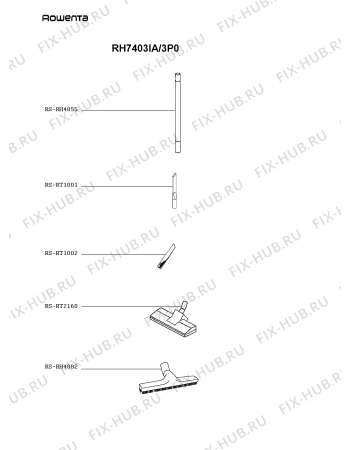Взрыв-схема пылесоса Rowenta RH7403IA/3P0 - Схема узла NP003011.9P2