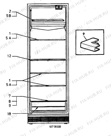 Взрыв-схема холодильника Husqvarna Electrolux QR112P - Схема узла C10 Interior