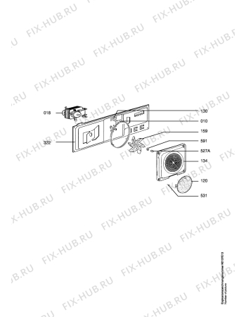 Взрыв-схема плиты (духовки) Aeg CB2190-1-M   UK - Схема узла Hot air equipment