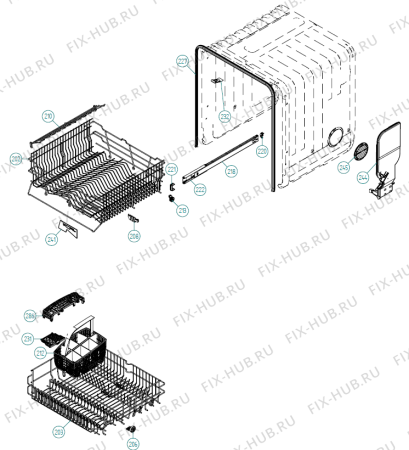 Взрыв-схема посудомоечной машины Asko D5122 XL SE   -vit (338457, DW70.1) - Схема узла 02