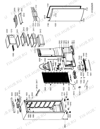 Схема №1 MUR 0911 TKGW с изображением Холдер для холодильника Whirlpool 480131100696