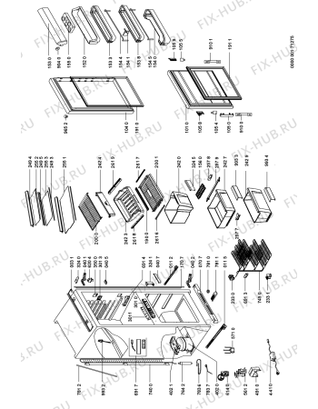 Схема №1 KGIF 31811/A+ с изображением Вноска для холодильной камеры Whirlpool 480132102512