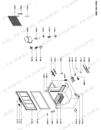 Схема №1 WCF 42/1 T с изображением Дверца для холодильника Whirlpool 481010477640