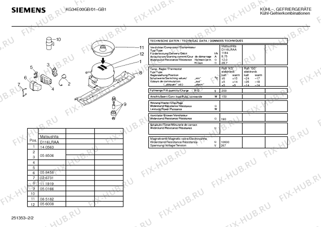 Взрыв-схема холодильника Siemens KG34E00GB - Схема узла 02