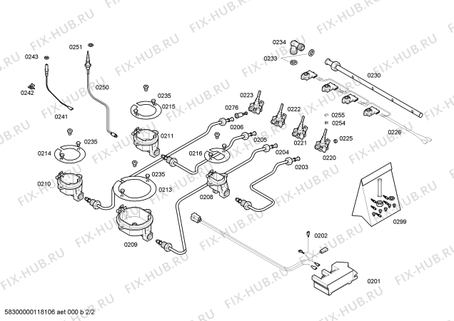 Взрыв-схема плиты (духовки) Bosch PCD625DEU - Схема узла 02