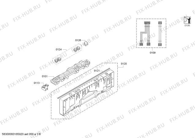 Схема №3 SPV40C00GB с изображением Передняя панель для посудомоечной машины Bosch 00708264