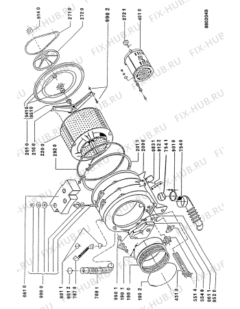 Схема №2 AWM 814 с изображением Обшивка для стиралки Whirlpool 481945319385
