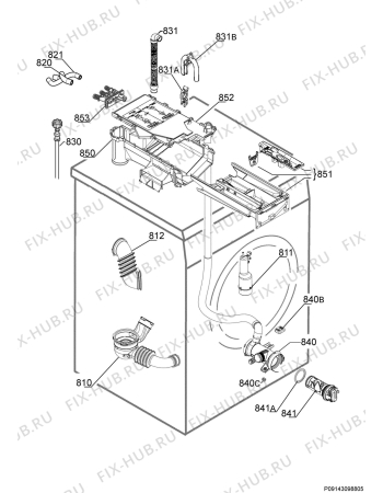 Взрыв-схема стиральной машины Electrolux EWF1276HDS - Схема узла Hydraulic System 272