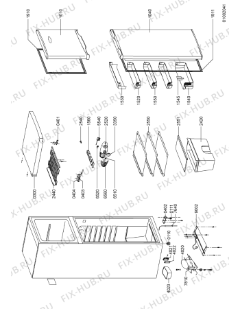 Схема №1 ARC 2343/AL с изображением Дверь для холодильной камеры Whirlpool 480132100905