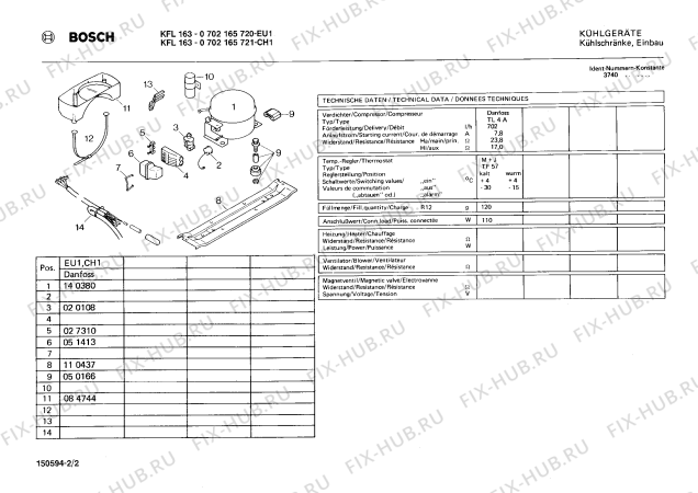 Взрыв-схема холодильника Bosch 0702165721 KFL163 - Схема узла 02