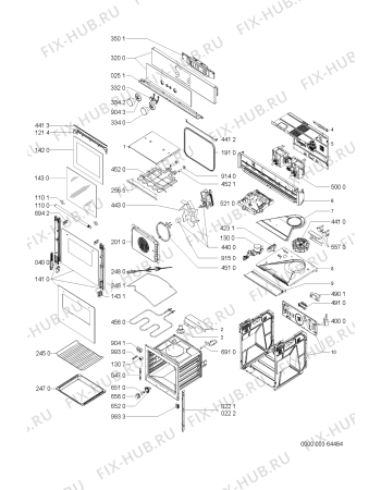 Схема №1 AKZ 673 IX с изображением Обшивка для духового шкафа Whirlpool 481245249114