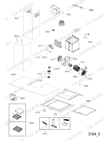 Схема №1 DBIF 93 AB X с изображением Панель управления для вентиляции Whirlpool 482000094287