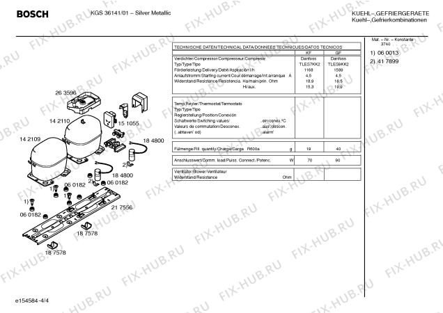Схема №2 KGS36141 с изображением Панель управления для холодильника Bosch 00219778