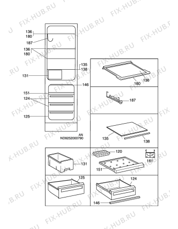 Взрыв-схема холодильника Electrolux ER8812B - Схема узла C10 Interior