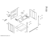 Схема №5 B95F42N0MK с изображением Внутренняя дверь для плиты (духовки) Bosch 00685312