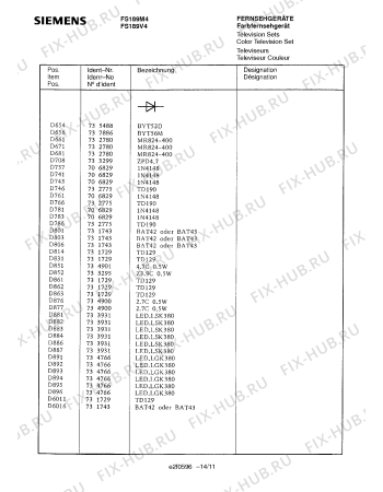Схема №5 FS189V4 с изображением Инструкция по эксплуатации для телевизора Siemens 00530679