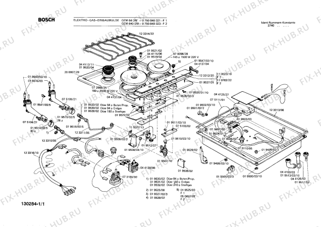 Схема №1 0750848021 GEM64DM с изображением Переключатель для духового шкафа Bosch 00019512