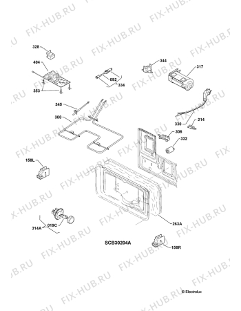 Взрыв-схема плиты (духовки) Electrolux EOK76030K - Схема узла Electrical equipment 268