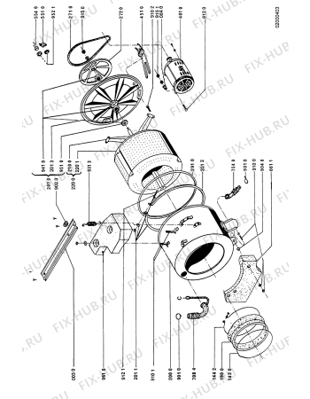 Схема №1 AWL 512 F с изображением Роликоподшипник для стиралки Whirlpool 481990302544