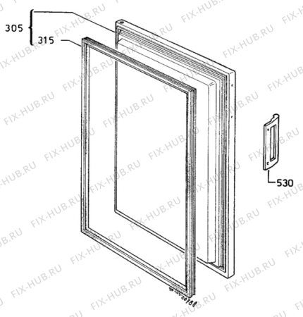 Взрыв-схема холодильника Electrolux FG124-4 - Схема узла C10 Door