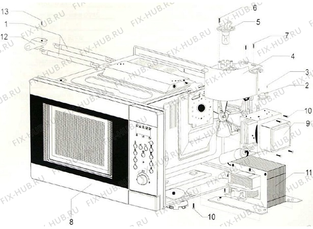 Схема №5 MIO1870E (139908, BD20GB1) с изображением Холдер для микроволновки Gorenje 136245