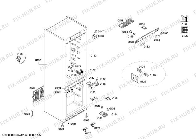 Схема №3 KGN57P00NE с изображением Дверь для холодильной камеры Bosch 00248181