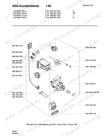 Взрыв-схема стиральной машины Aeg LAVREGINA - Схема узла Electrical equipment