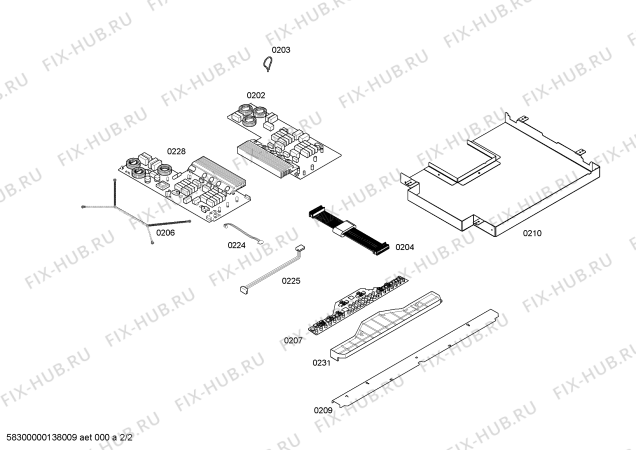 Взрыв-схема плиты (духовки) Bosch PIK675N24E BO.3I.60.TOP.28D.FS.Top - Схема узла 02